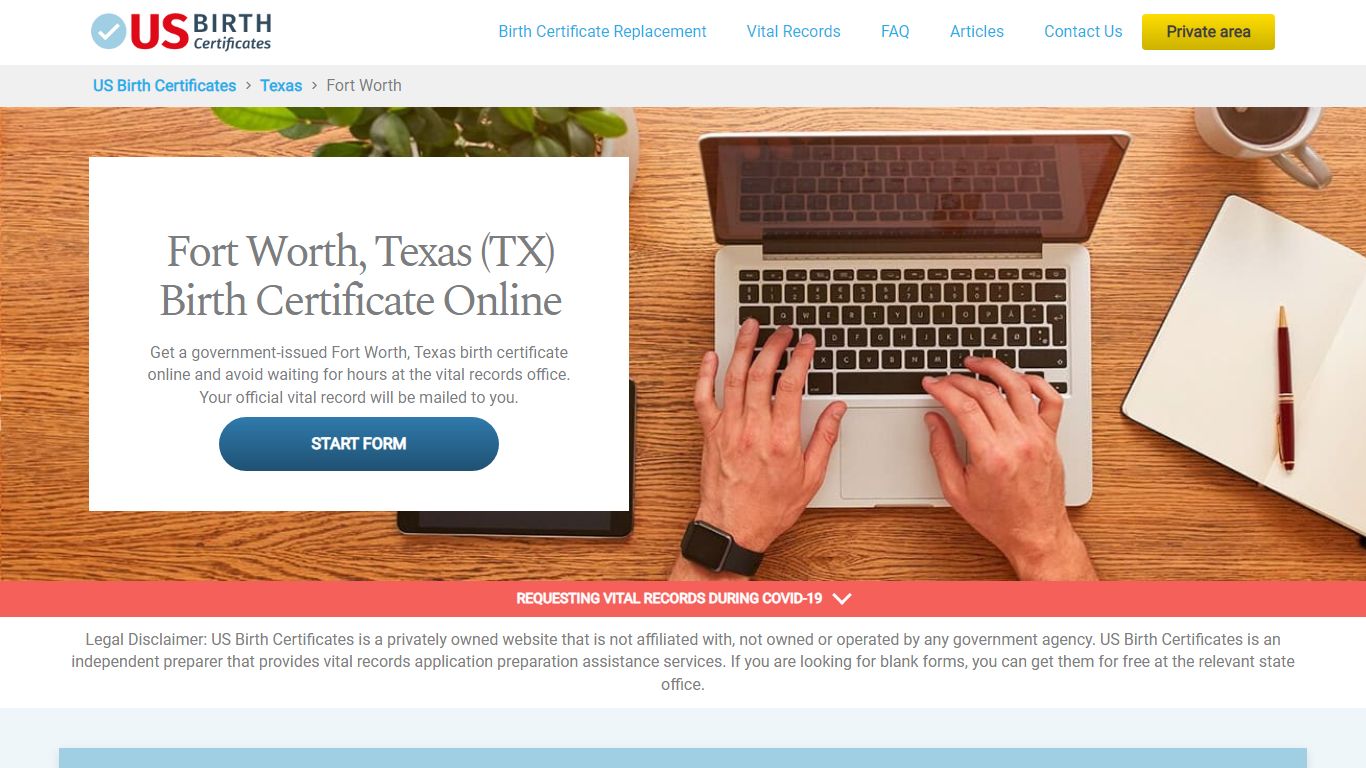 Fort Worth (TX) Birth Certificate Online - US Birth Certificates